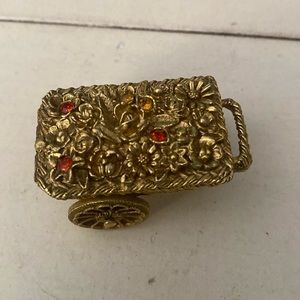 Max Factor flower wagon solid perfume box.